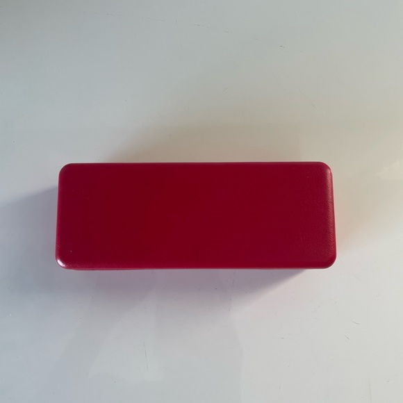 Carolina Herrera Sunglass Case, Red & Velvet Black - Picture 4 of 4